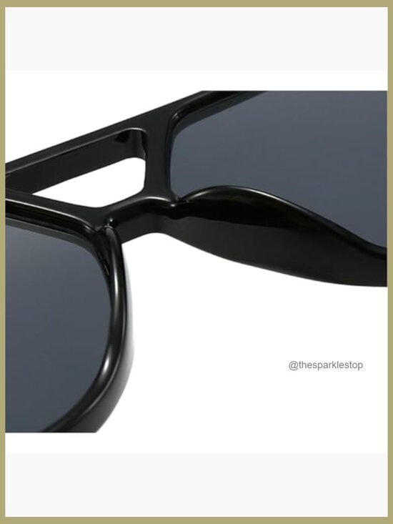 Oversized Pilot Sunglasses Trendy Large Double Beam Fashion Vintage Shades